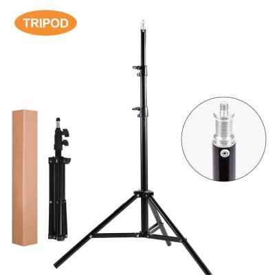 China PORTABLE Handheld Cell Phones Stand Adjustable Ring Light 210cm Tripod Professional 1/4 Camera Standard Interface for phorographic for sale