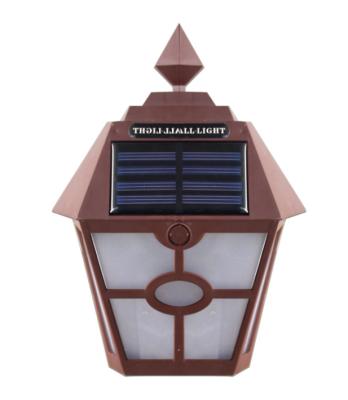 China Polycarbonate Most Popular European Classic Outdoor Solar Wall Lamp With CE RoHS Certificates Wall Courtyard Solar Light Balcony l Nice for sale