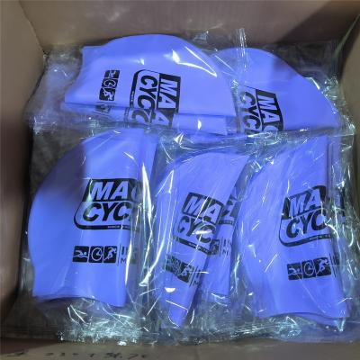 China 2023 New Arrivals Pure Custom Logo Printed Hat Waterproof Swimming Cap Custom Color Silicone Swim Cap for sale