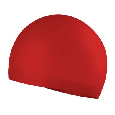 China Custom Made Swim Cap OEM Logo Printed Seamless Hat Silicone Pure Color Swim Cap for sale