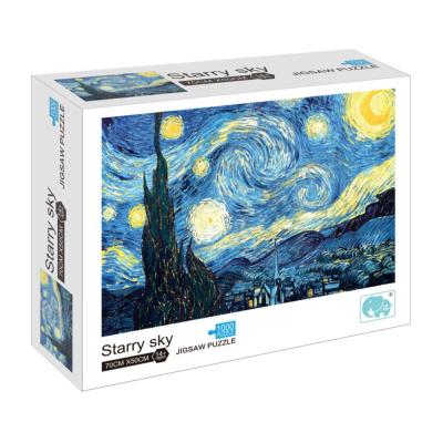 China DIY PLAY 1000 Pieces Puzzle The Starry Sky by Vincent Van Gogh for Adults Children Jigsaw Puzzle Toy for sale