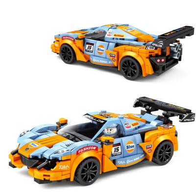 China DIY TOY Building Pull Back Racing Car New Arrival Racing Car Brick Block Building Children Educational Toy Set for sale