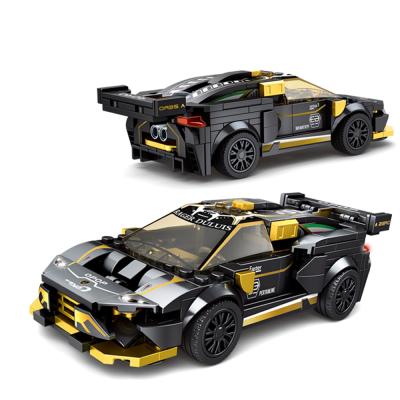 China Plastic custom educational black pull back car building toy building block bricks legoing toys for kids for sale