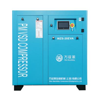 China New type stationary energy saving variable frequency OIL-LESS screw compressor 15Kw 20HP 12bar for sale