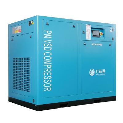 China 110KW AC power frequency oil free stationary screw compressor for industrial for sale