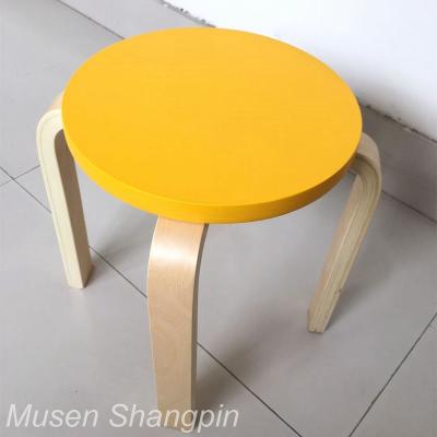 China PANEL wholesale wooden kids chair yellow color cheap dining chair for kid furniture BBD03 for sale