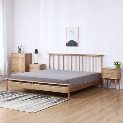 China Modern Solid Wood Bedroom Sleep Sets Wooden Bedroom Furniture Hotel Bed for sale