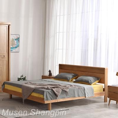 China 2020 wholesale modern solid wood bedroom sleep sets wooden bedroom furniture hotel bed for sale