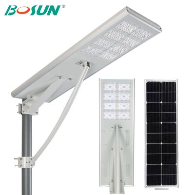 China With mono solar panel in high work efficiency > BOSUN 21% Outdoor Aluminum 50W IP65 Waterproof IP65 High Lumen Led Solar Panel Led Street Light 40 Watt All In One for sale