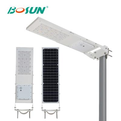 China BOSUN new 50w 120watt cheap outdoor high power ip65 wide sensing outdoor solar led street light 120w for sale