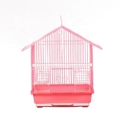 China Chinese Cheap Easy Cleaning Small Parrot Bird Cage Outdoor Folding Hanging Metal Multiplying Metal Wire Bird Cage For Sale for sale