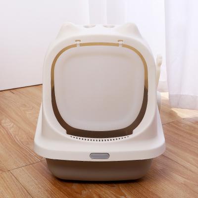 China Durable Cat Open Litter Box Breathable High Side Sifting Trash Can For Small Cats Safe And Smell Trash Can OEM for sale