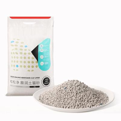 China Kitty Litter Cat Clean Sand Stocked 100% Clean Sodium Bentonite Cat Litter Factory Direct Sales for sale