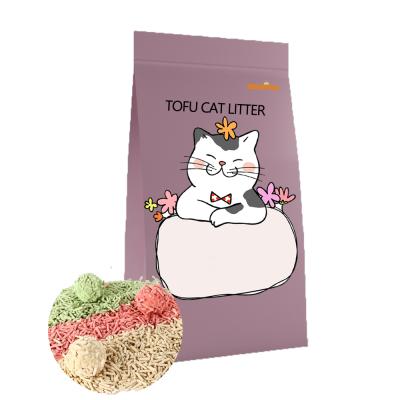 China OEM Natural Factory Stocked Clumping Cat Litter Tofu Cat Litter Feline Litter Degradable In Super Fast Acting Absorb Formula Low Dust for sale