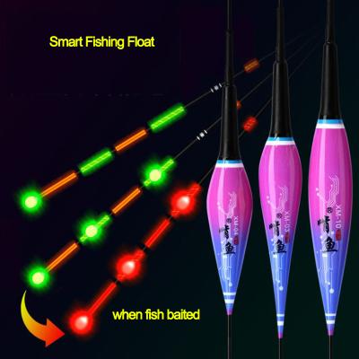 China Fishing Float LED Smart Fishing Float Automatic Color Change When Fish Bite Float Luminous Smart Fishing for sale