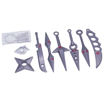 China Japan Animation Anime Alloy Strap Weapon Set 7 Piece Set Kunai Shuriken Sasuke Gift For Cosplay Animation Weapon for sale