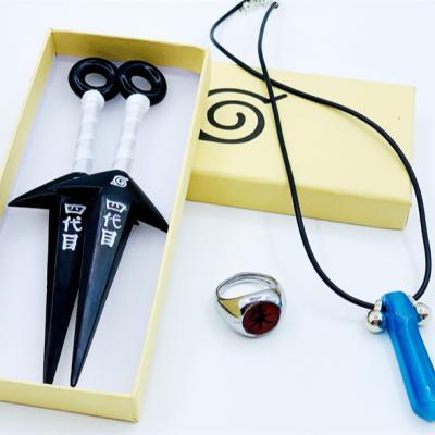 China Japan's Most Popular Anime Japan Role Playing Props Weapons ABS Plastic Fourth Generation Human Kunai Pillar Necklace Ring PVC Set for sale