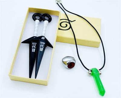 China Plastic cartoon animation weapon namekaze minato human power pillar necklace box set animation weapon set for sale