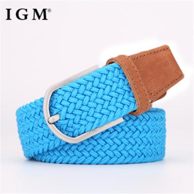 China IGM braided braided leather belt for men braided leather belt braided leather belt for sale