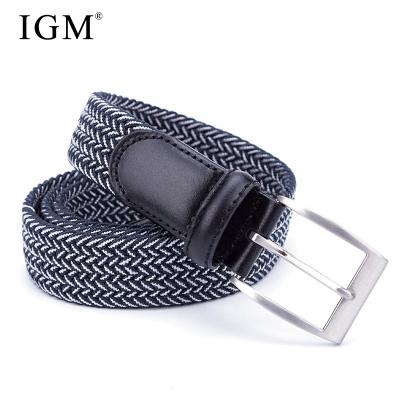 China High Quality Custom Made Stretch Fabric Men's Braided Elastic Stretch Belts For Jeans for sale