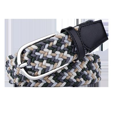 China New Fashional IGM Braided Elastic Stretch Waist Belt Fabric Polyester Belt Men's Woven Belt for sale