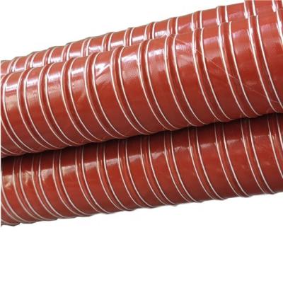 China Silicone steel wire glass fiber cloth Acid and alkali resistant high temperature vulcanization ventilation duct for sale