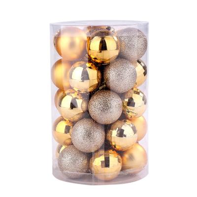 China Hot Sale 4cm Plastic Christmas Ornament 34 Ball Set Christmas Tree Decoration Ball Special Shaped Ball for sale