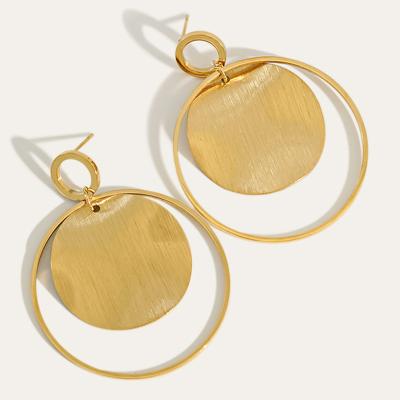 China 2020 unique style surface earrings circles fashion design jewelry dangle earrings for sale