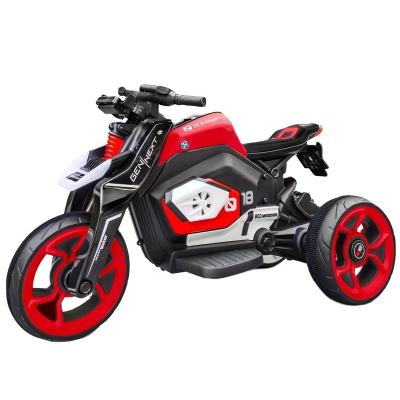 China New 2020 Eco-friendly Children's Electric Motorcycle Eco-friendly Babies Can Ride Music Child Toy Tricycle Human Hurricane for sale