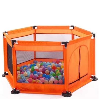 China Contemporary Baby Fence Kids Folding Fence Contemporary Baby Playpen Stands Play Safety Baby Fence With Balls for sale