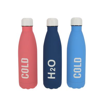 China 500ml Vacuum Stainless Steel Sustainable Cola Shaped Water Bottle Keep Water Hot Or Cold for sale