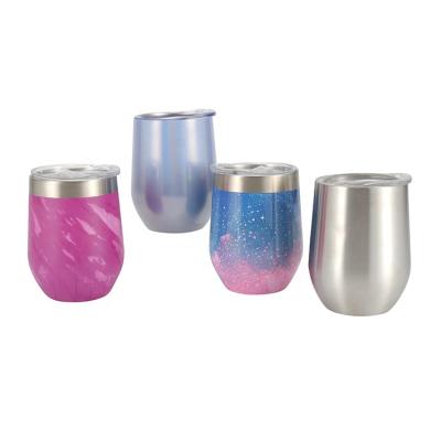 China Amazon Sustainable Hot Selling 2022 Vacuum Insulated Stemless Stainless Steel Travel Wine Tumbler With Lid for sale