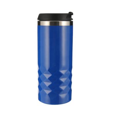 China Sustainable Coffee Related 350ml Blue Unique Design PP Insulated Slim Travel Tumblers for sale