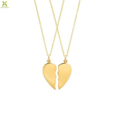 China CLASSIC Necklaces BFF Necklace Best Friend Love Broken Heart Pendant Necklace For Couples for sale