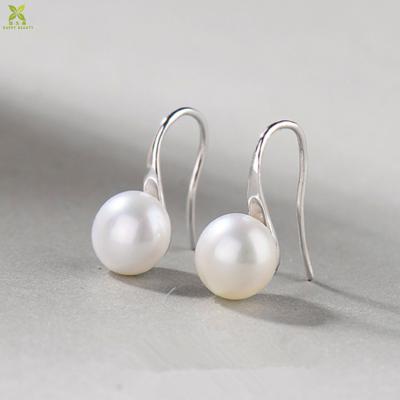 China 925 Sterling Silver CLASSIC Freshwater Pearl Earrings Drop Jewelry Pearl Earrings for sale