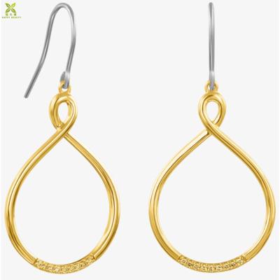 China New Fashion Big Drop Earring Geometric Women Jewelry Oval Twist Circle Earrings Gold Gold for sale