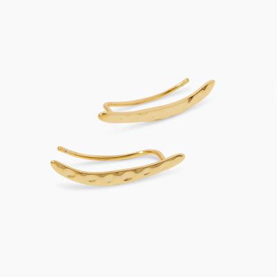 China Fashion TRENDY Gold Hammered Ear Climbers Ear Climber Ear Crawlers Bar Studs Long Ear Climbers Bar Studs for sale