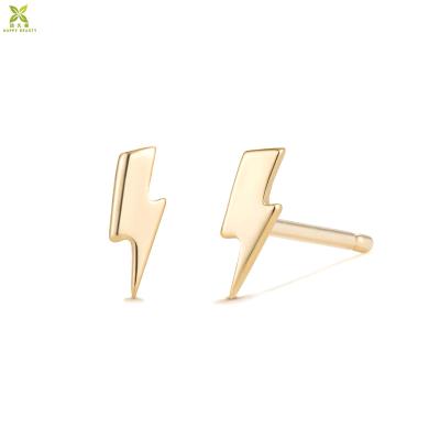 China TRENDY minimal stainless steel stud earrings fashion jewelry lightning bolt stud earrings design for sale