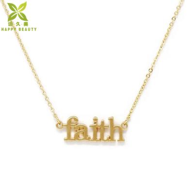 China Brass 14k Gold Plated Personalized Name Letter Necklaces for sale