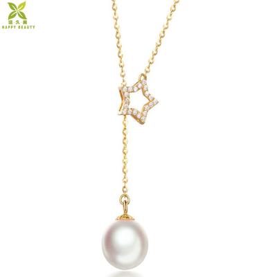 China Silver Trending Jewelry 2019 New Products Star Silver Pearl Necklace for sale