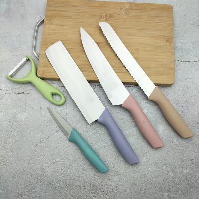 China New Design High Quality Viable Professional Stainless Steel 5Pcs Kitchen Knife Set for sale