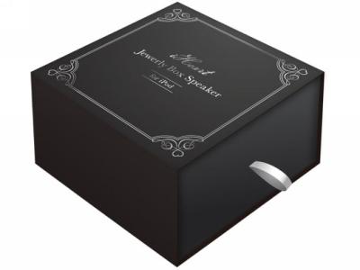 China Recycled Diomond Pearl Jewelry Cardboard Boxes , Black Card Paper Jewelry Box for sale