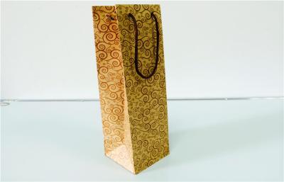 China Offset Printing 150gsm Craft Paper Hard cardboard Wine Bottle Bags For Packaging for sale