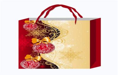 China Luxury Heat Transfer Printing Paper Shopping Bags With Nylon Handle for Promotion for sale