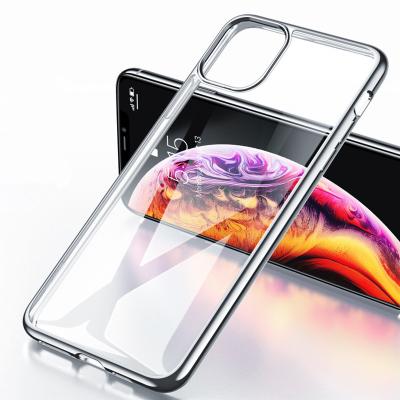 China 100% eco-friendly phone case mobile phone cover mobile phone accessories plating clear transparent pc tpu cover device mobile phone case for i phone 12 for sale