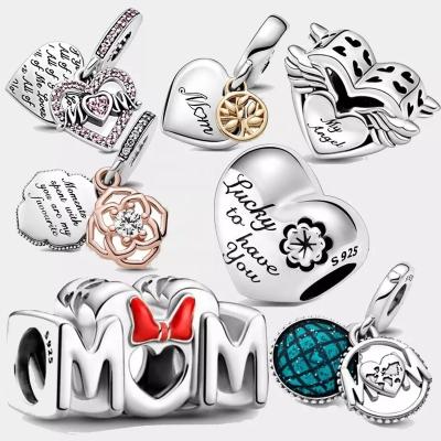 China CLASSIC Wholesale Alloy Custom Enamel Zircron Pendant Logo Designer Accessories Family  Love Charms For Silver Necklace Jewelry Making for sale