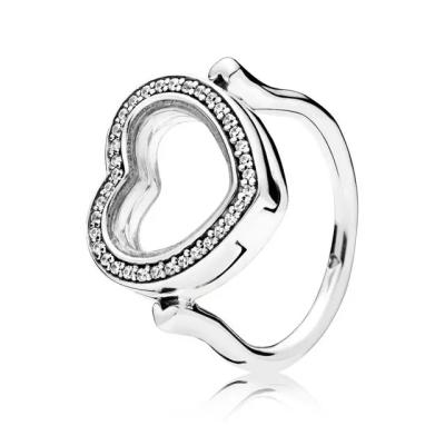 China Classics Wholesale Best Selling Classics Design Custom Jewelry Adjustable 925 Sterling Silver Rings Heart Open Ring For Women's for sale