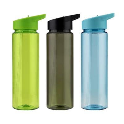 China Wholesale Single Wall Portable Drinking Water Bottle Clear Tritan Plastic Water Bottles Sports Reusable Plastic Drink Bottles Juice for sale