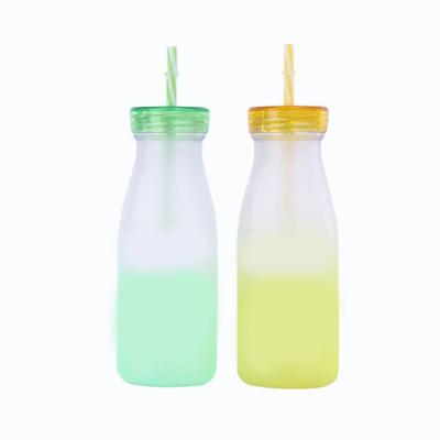 China Sustainable Trending Selling Products Plastic Water Bottle With Straw Kids Style Custom Sports Plastic Bottles Cute Plastic Milk Bottles for sale