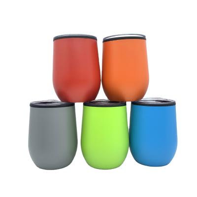 China 12oz Wine Tumbler Stainless Steel Disposable Stemless Tumblers Stainless Steel Vacuum Insulated 2020 Best Selling Products In Euro for sale